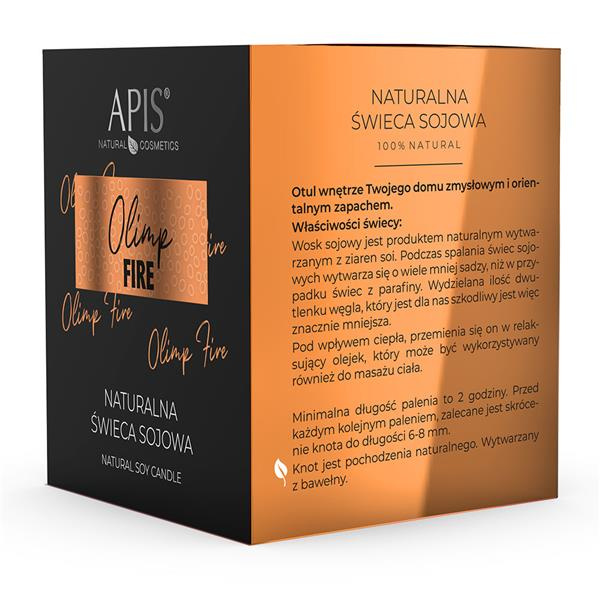Apis Olimp Fire Naturalna Świeca Sojowa 100% 220g