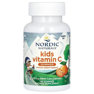 Nordic Naturals Kids Vitamin C Gummies Tangy Tangerine For Immune Support 60 Gummies