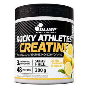 Olimp Nutrition Rocky Athletes Monohydrat Kreatyny z Magnezem i B6 Cytrynowa Limonada na Wydolność Fizyczną 200g