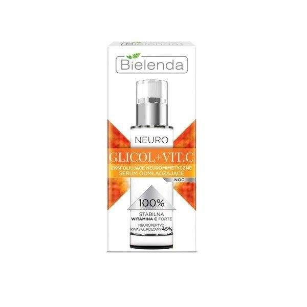 Bielenda Neuro Glicol Eksfoliujące Neuromimetyczne Serum Odmładzające na Noc z Witaminą C 30ml