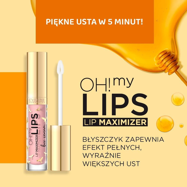 Eveline Oh My Lips Lip Maximizer Błyszczyk Powiększający Usta Jad Pszczeli 4,5ml