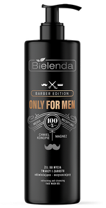 Bielenda Only for Men Barber Edition Facial and Beard Wash Gel Refreshing and Cleansing 190g