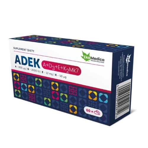 EkaMedica ADEK A+D3+E+K2Mk7 60 Capsules