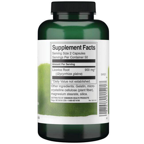 Swanson Licorice Root 450mg 100 Capsules