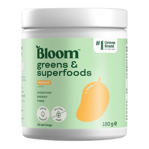 Bloom Greens & Superfoods Powder, Mango 180g