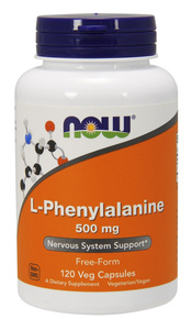 Now Foods L-Phenylalanine 500 mg Wsparcie Układu Nerwowego i Syntezy Białek 120 Kaspsułek