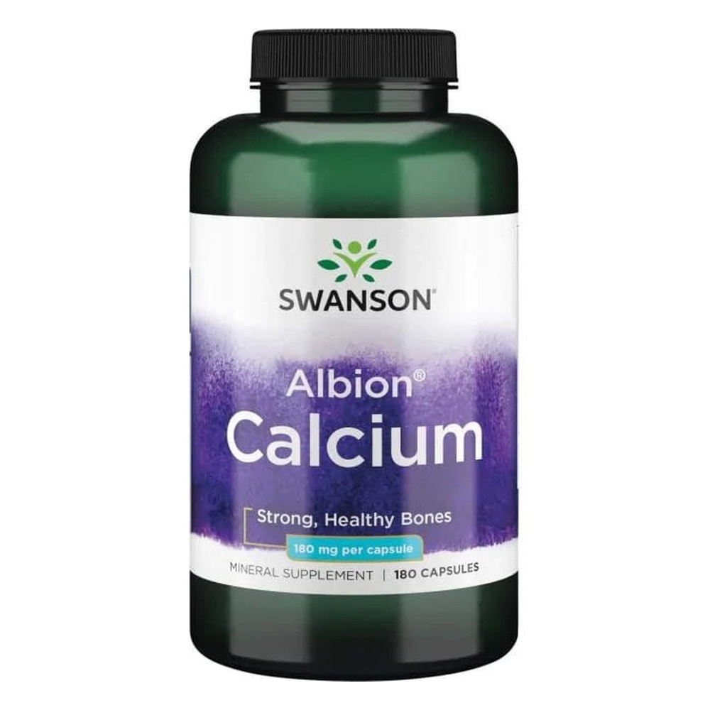 Swanson Albion Calcium 180mg 180 Capsules