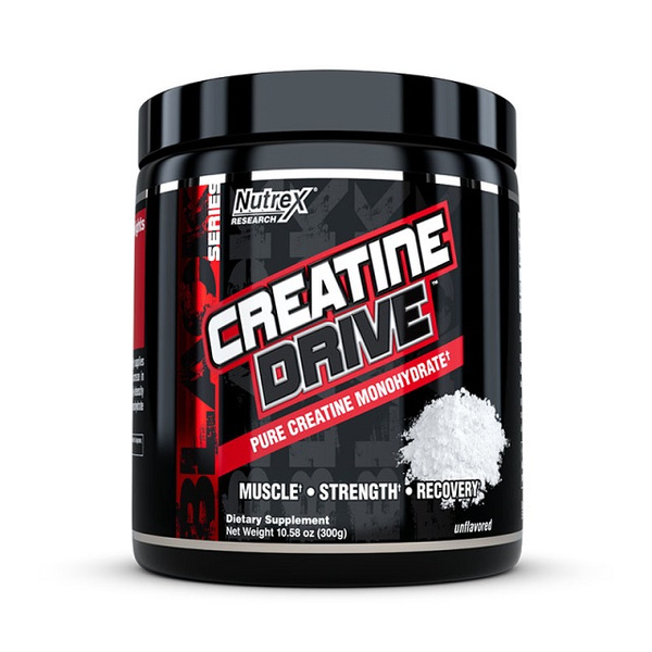 Nutrex Creatine Drive Bezsmakowy Monohydrat Kreatyny w Proszku na Masę Mięśniową i Siłę 300g