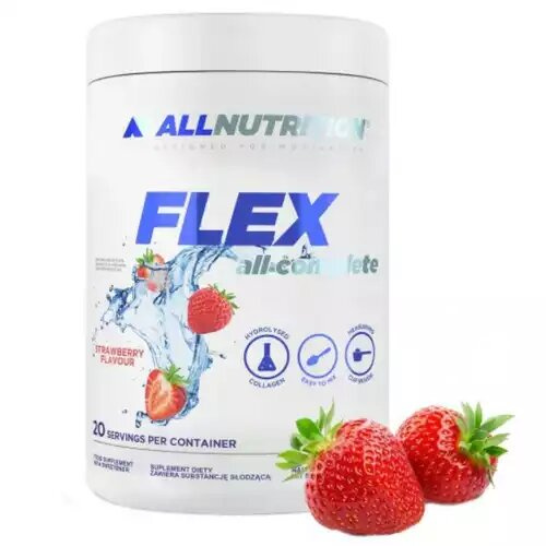 Allnutrition Flex All Complete Kolagen Hydrolizowany w Proszku Truskawka 400g