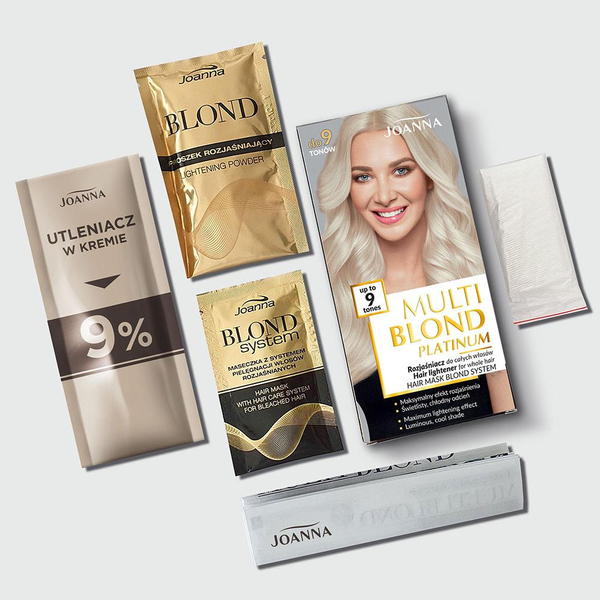 Joanna Multi Blond Platinum Rozjaśniacz do Całych Włosów do 9 Tonów 1 Sztuka