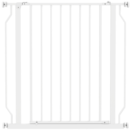 PawHut Extra Wide Dog Gate, with Door Pressure, for Doorways, Hallways, Staircases - White