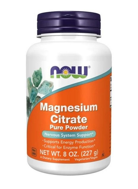 Now Foods Magnesium Citrate Powder Pure Magnesium Powder for Energy and Metabolism 227g