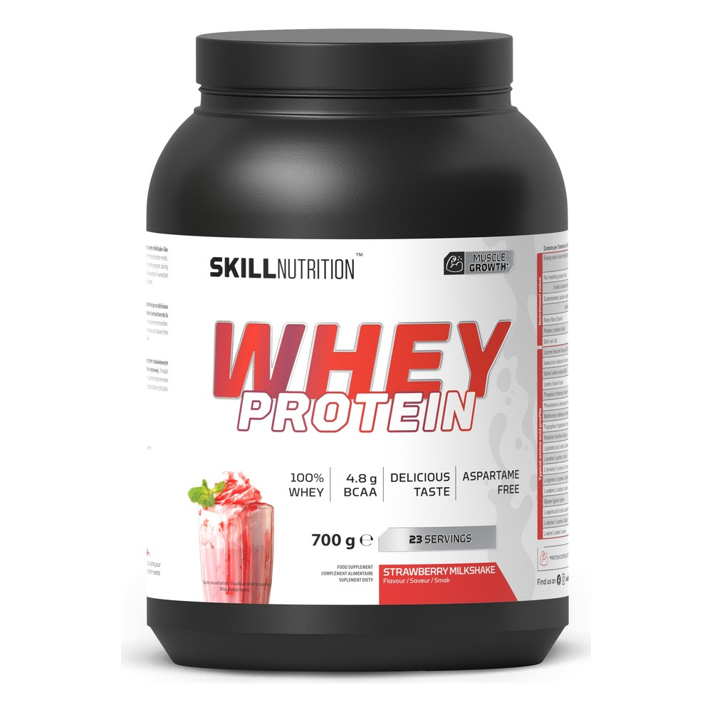 Skill Nutrition Whey Protein WPC 80 białko serwatkowe Truskawkowy Milkshake 700g