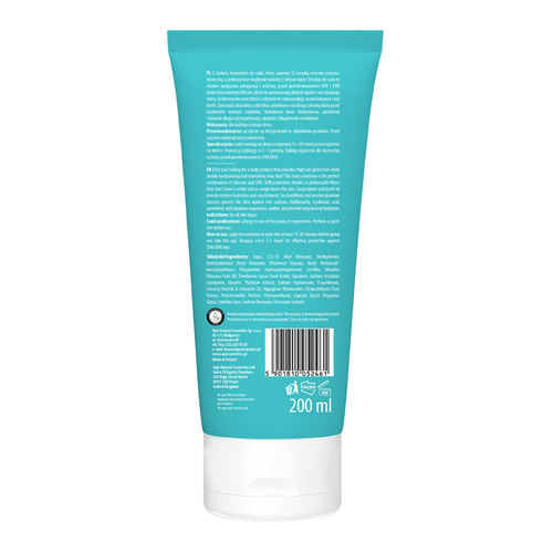 Apis Pure Sun Protective UVA/UVB Wodoodporna Emulsja do Ciała SPF50 dla każdego Rodzaju Skóry 200ml