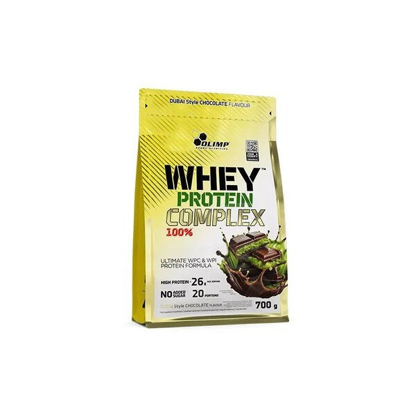 Olimp Nutrition Whey Protein Complex 100% Protein Supplement for Muscle Growth and Regeneration Dubai Style Chocolate 700g