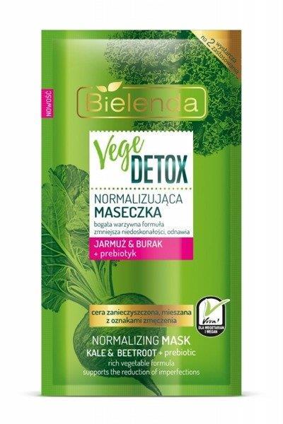 Bielenda Vege Detox Normalizująca Maska Cera Mieszana Jarmuż Burak Prebiotyk  8g