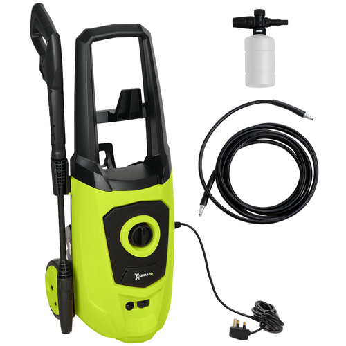 DURHAND 1800W High Pressure Washer, 150 Bar Pressure, 510 L/h Flow, High-Performance Portable Power Jet Wash Cleaner Green