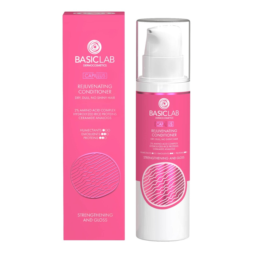 BasicLab Dermocosmetics Capillus Odżywka Odmładzająca Wzmacniająca i Nabłyszczająca 250ml
