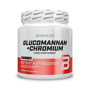BioTechUSA Glucomannan Chromium Powder for Weight Loss and Blood Sugar Control 225g