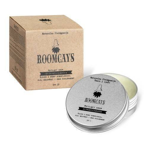 Roomcays Matujacy Krem do Twarzy z Zarostem dla Mężczyzn SPF 15 50ml