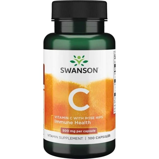 Swanson Vitamin C with Rosehip 500mg 100 Capsules
