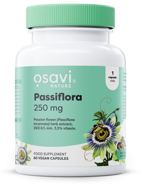Osavi Passiflora 250mg for Relaxation and Calmness 60 Vegan Caps