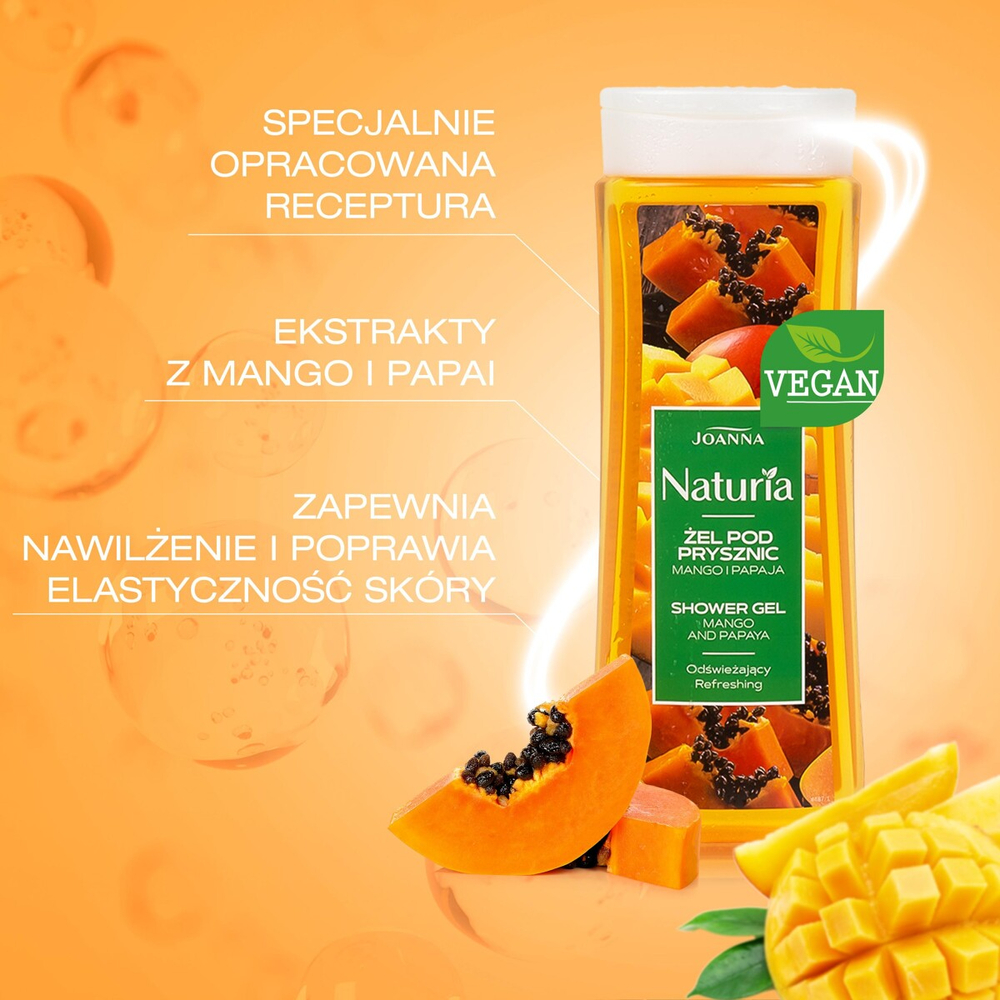 Joanna Naturia Shower Gel Mango and Papaya 300ml