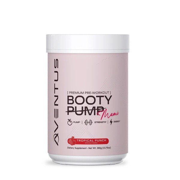 Aventus Supplements Booty Pump Przedtreningówka w Proszku dla Kobiet Mami Tropical Punch 390g