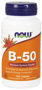 Now Foods Vitamin B-50 Supports Nervous System 100 Tablets
