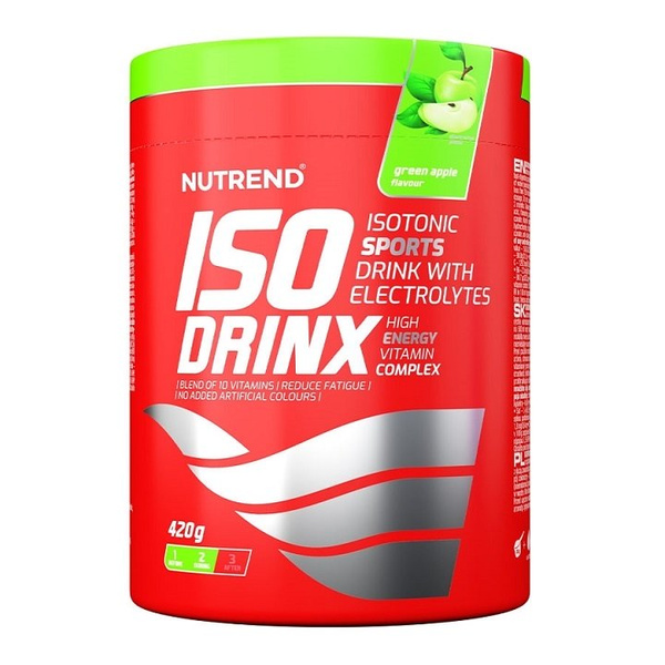 Nutrend IsoDrinx Green Apple Isotonic Drink Powder For Hydration 420g