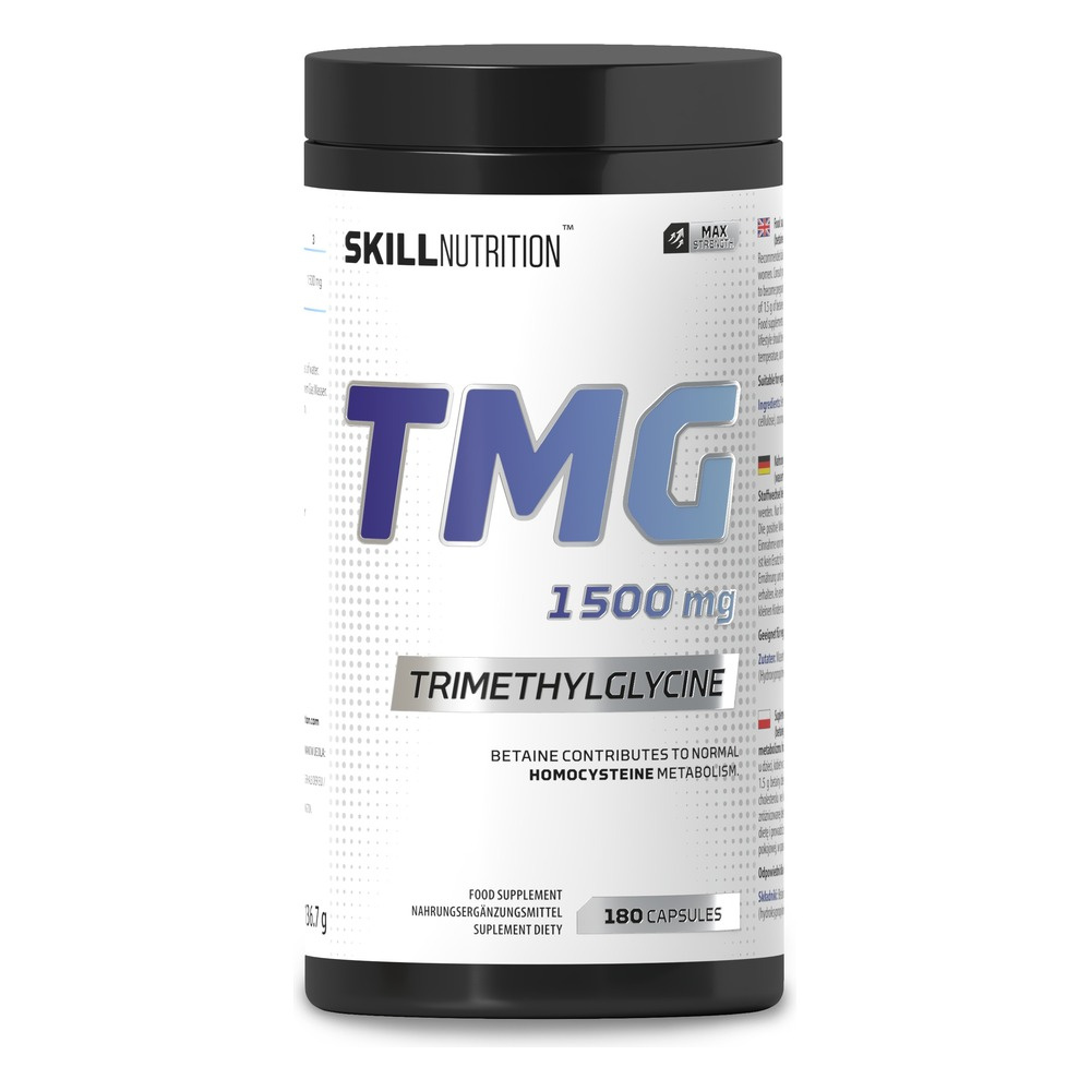 Skill Nutrition TMG Trimethylglycine Anhydrous Betaine 1500mg 180 Vegan Capsules