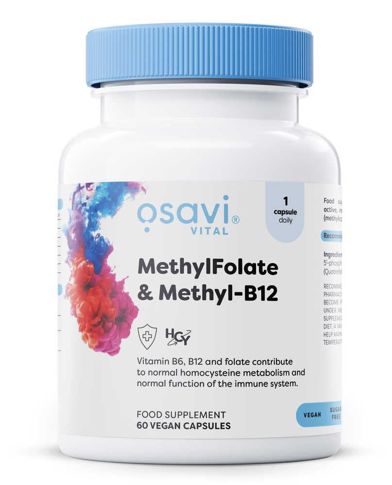 Osavi MethylFolate & Methyl-B12 For Nervous System Support 60 Vegan Caps