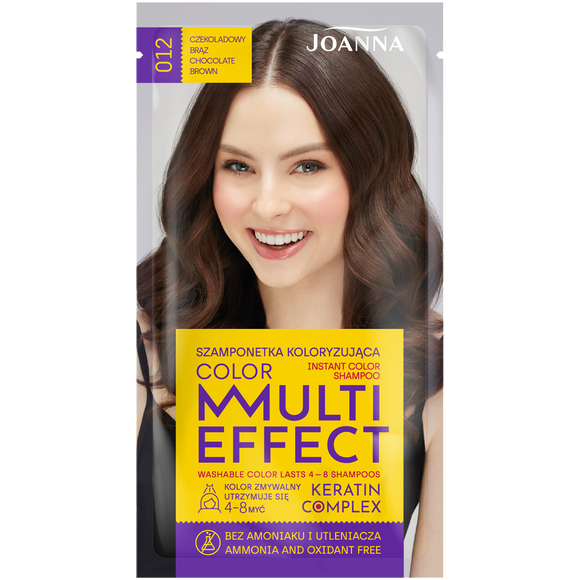 Joanna Multi Effect Color Coloring Shampoo No. 012 Chocolate Brown 35g