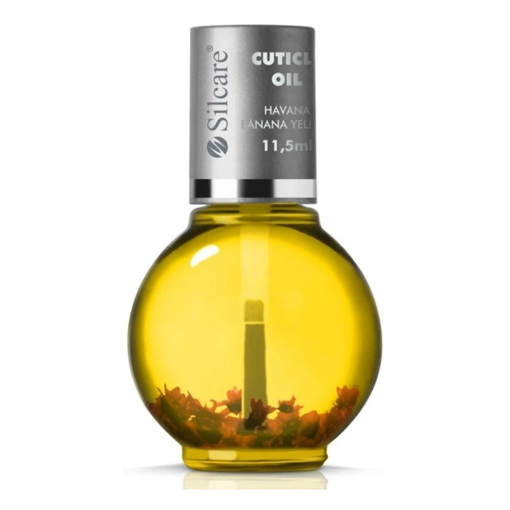 Silcare Garden of Colour Banana Yellow Nail & Cuticle Oil with Flowers 11.5ml