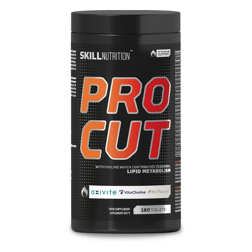 Skill Nutrition Pro Cut Fat Metabolism Support for Metabolism and Energy 180 Tablets