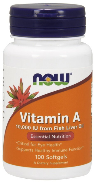 Now Foods Vitamin A 10 000 IU 100 Softgels