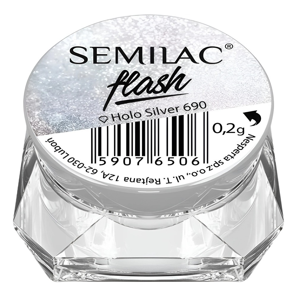 Semilac Flash - 690 Holo Silver Nail Decoration 0.2g