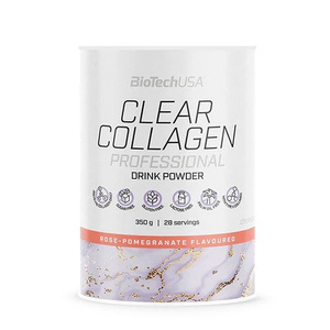 BioTechUSA Clear Collagen Professional Rose-Pomegranate Collagen Powder for Skin Hair and Nails 350g