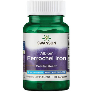 Swanson Albion Ferrochel Iron 18mg 180 Capsules