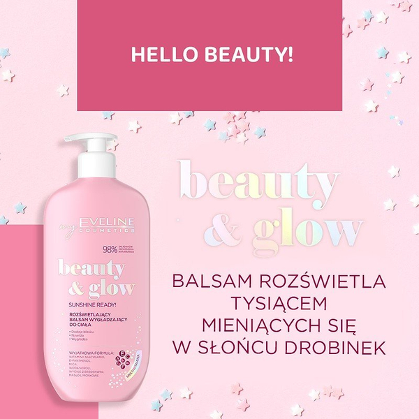 Eveline Beauty & Glow Rozświetlający Balsam Wygładzający do Ciała 350ml