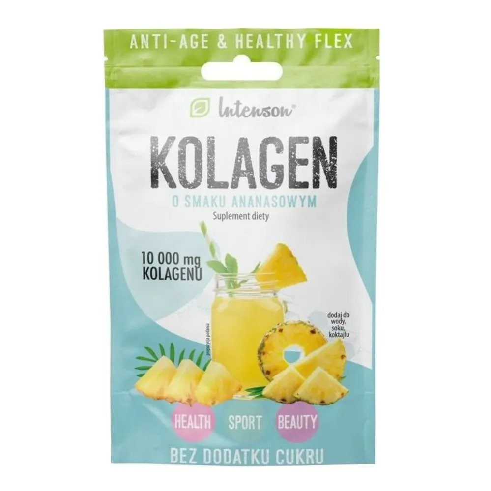 Intenson Collagen with Pineapple Flavor with Hyaluronic Acid and Vitamin C in Drinking Powder 11.4g