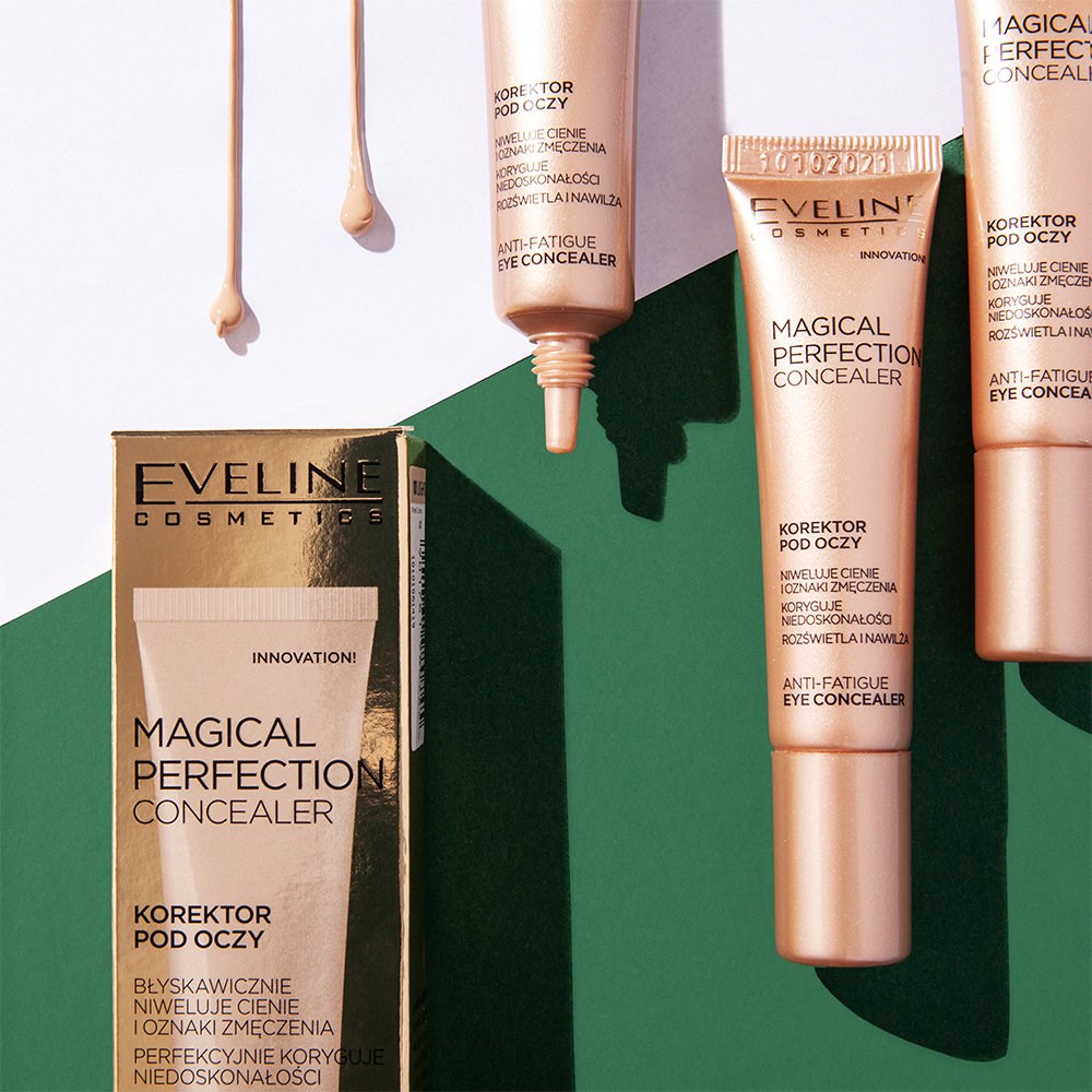 Eveline Magical Perfection Korektor pod Oczy Kryje Rozświetla Nr 02 Medium 15ml