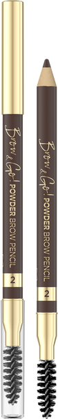 Brow&Go Powder Precision Powder Eyebrow Pencil No. 2 Medium Brown 1 Piece