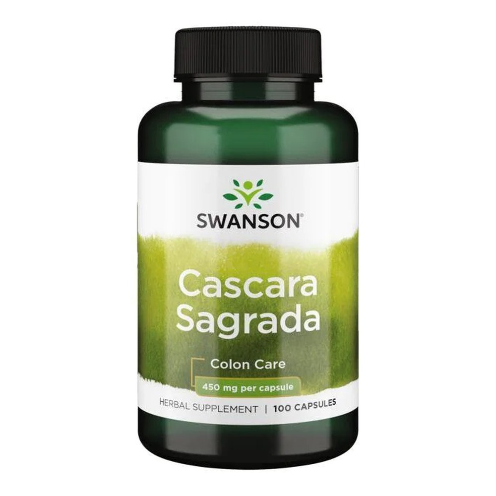 Swanson Cascara Sagrada 450mg Supports Gut Function 100 Capsules