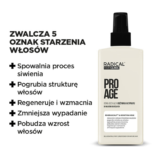 Farmona Radical Hair Clinic Pro Age Odmładzająca Odżywka w Sprayu dla Włosów Dojrzałych 200ml