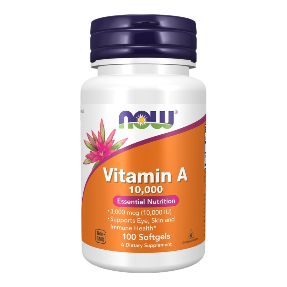 Now Foods Vitamin A 10 000 IU 100 Softgels