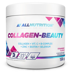 Allnutrition Collagen-Beauty Hydrolyzed Beef Collagen with Vitamin and Mineral Complex Strawberry 158g