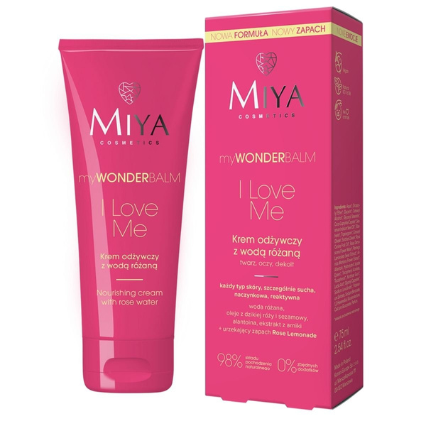 Miya myWONDERbalm Love Me Odżywczy Krem z Wodą Różaną 75ml