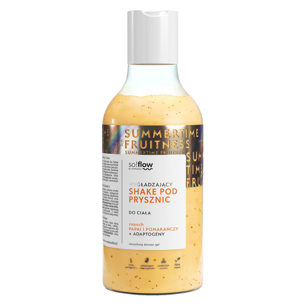 So!Flow Smoothing Shower Shake with Papaya Orange and Adaptogens 400ml Best Before 06.12.25