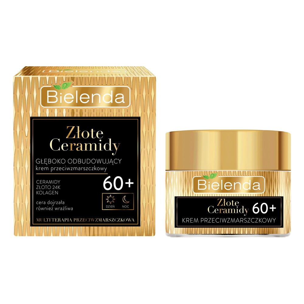 Bielenda Gold Ceramides Deeply Rebuilding Anti Wrinkle Day and Night Cream 60+ 50ml